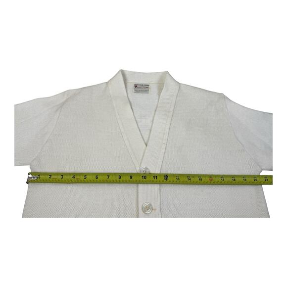 Vintage East-Tenn Medium Orlon Acrylic Knit Award Sweater Cardigan Preppy - Picture 10 of 12